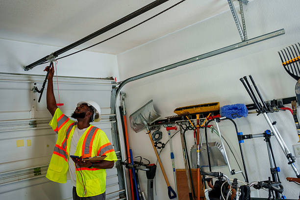 Professional Garage Door Panel Replacement technician working in Princeville, IL